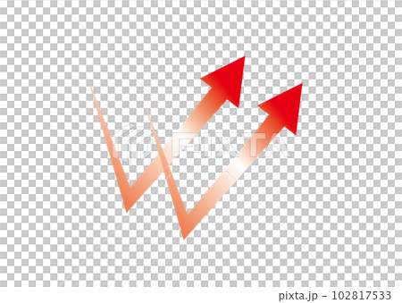 red gradient reflective arrow red gradient reflective arrow 102817533