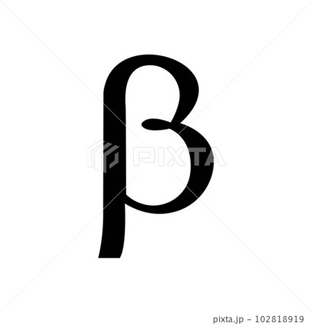 Beta greek letter icon, Beta symbol vector...のイラスト素材 [102818919] - PIXTA