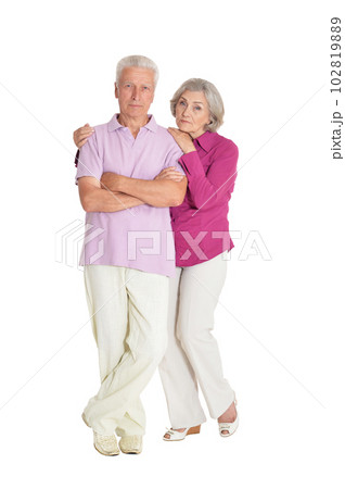 Portrait of sad senior couple isolated Portrait of sad senior couple isolated 102819889