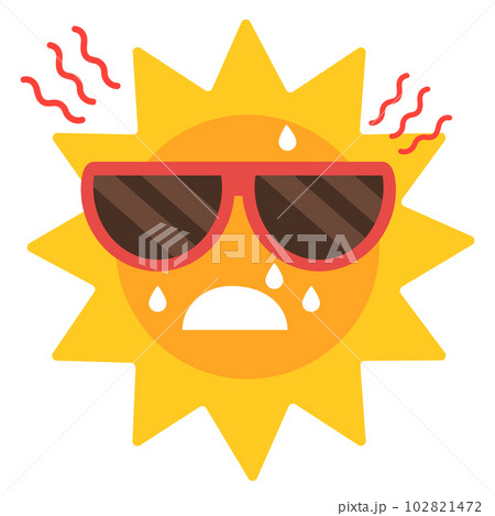 Summer sun feeling hot vector illustration 102821472