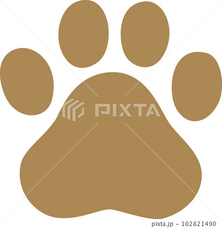 茶色の動物の足跡 102821490