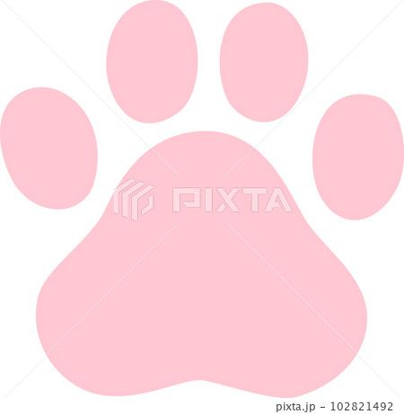 淡いピンクの犬の足跡 102821492