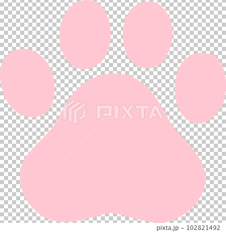 淡いピンクの犬の足跡 102821492