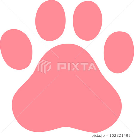 ピンクの動物の足跡 ピンクの動物の足跡 102821493