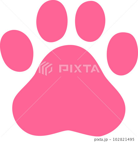 ピンクの動物の足跡 ピンクの動物の足跡 102821495