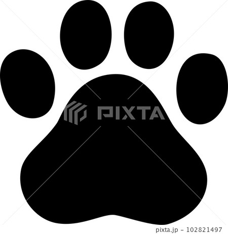 黒色の犬の足跡 102821497