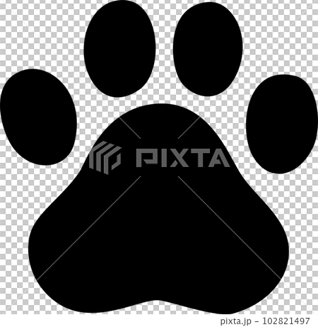 黒色の犬の足跡 102821497