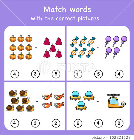 match words with pictures. Educational worksheet for preschool match words with pictures. Educational worksheet for preschool 102821528