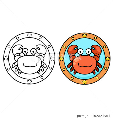 Cancer sign zodiac vector illustration 102821561