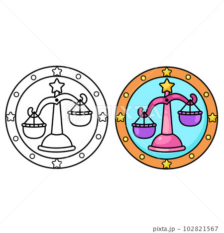 Libra sign zodiac vector illustration 102821567