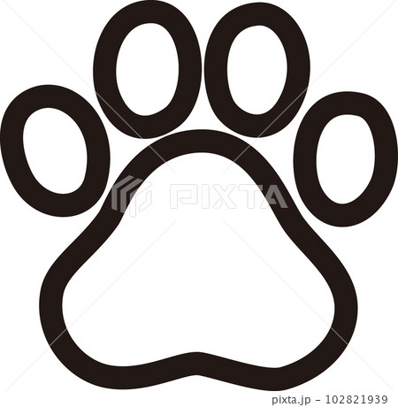 黒縁白色の犬の足跡 黒縁白色の犬の足跡 102821939