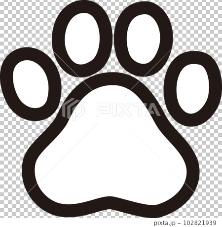 黒縁白色の犬の足跡 黒縁白色の犬の足跡 102821939