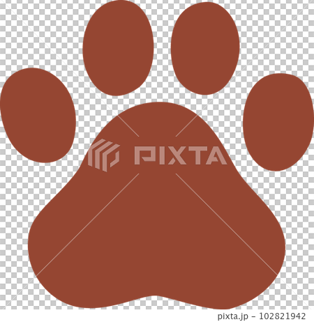 棕色動物腳印 102821942