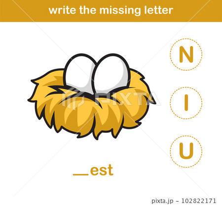 write the missing letter,illustration, vector write the missing letter,illustration, vector 102822171