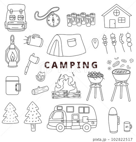 Camping Illustration Icon line B 102822517