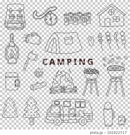 Camping Illustration Icon line B 102822517