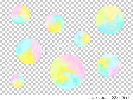 Clean gradient soap bubble background, simple and bright hand drawn watercolor illustration Clean gradient soap bubble background, simple and bright hand drawn watercolor illustration 102822658