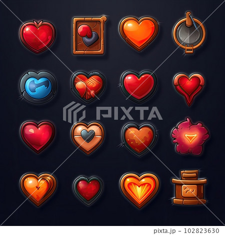 shape heart game ai generated shape heart game ai generated 102823630