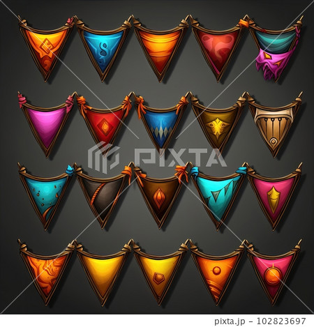 icon pennant flag game ai generated icon pennant flag game ai generated 102823697