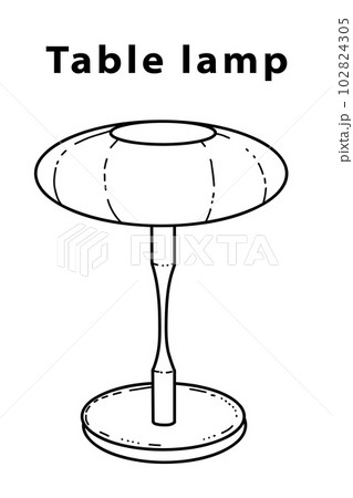 Classic doodle-style table lamp for Living room, hand-drawn different types of styles, modern and vintage 102824305