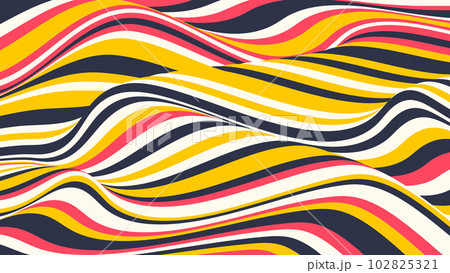 Wave of optical illusion. Abstract color...のイラスト素材 [102825321] - PIXTA