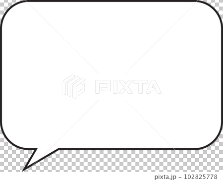 Rounded rectangle callout solid line white paint Rounded rectangle callout solid line white paint 102825778