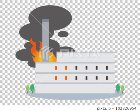 有火的垃圾焚燒爐的插圖 102826954