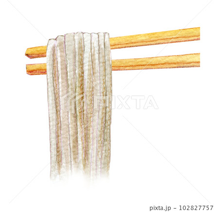 越前そば　水彩イラスト　手描きイラスト 102827757