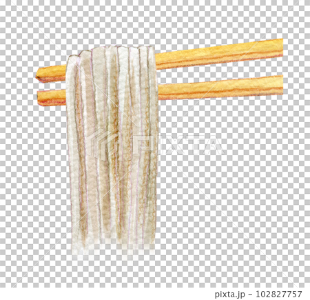 越前そば　水彩イラスト　手描きイラスト 102827757