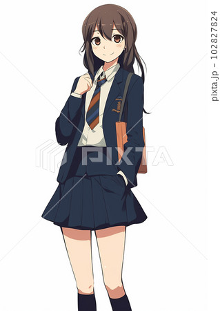 笑顔の女子学生,smiling female student(generative ai) 笑顔の女子学生,smiling female student(generative ai) 102827824