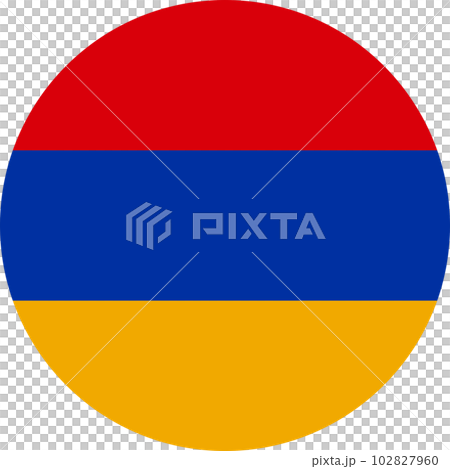 round Armenian flag of Armenia 102827960