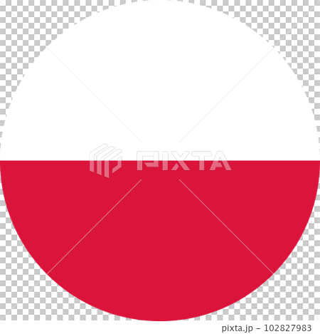 round Polish flag of Poland 102827983