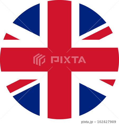 round Union Jack flag of the United Kingdom 102827989