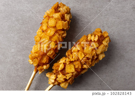 Potato Hot Dogs with Square Potatoes Potato Hot Dogs with Square Potatoes 102828143