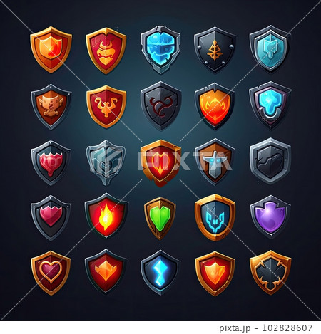 ancient shield game ai generated 102828607