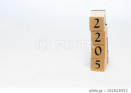 木のブロック　数字　4桁　2205 102828852