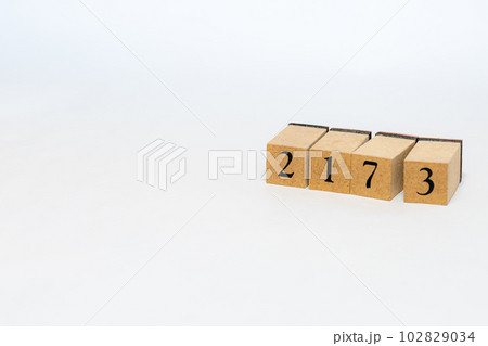 木のブロック　数字　4桁　2173 102829034
