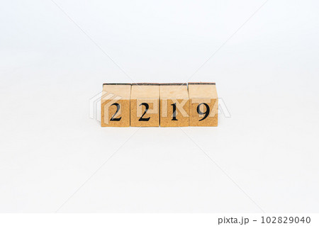 木のブロック 数字 4桁 2219 木のブロック 数字 4桁 2219 102829040