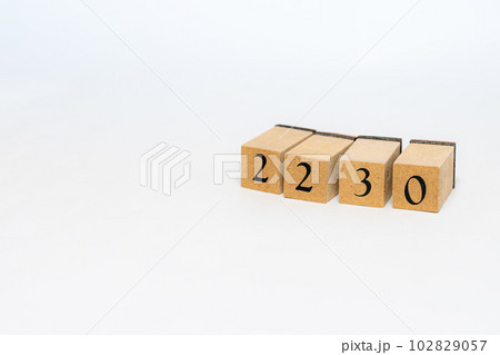 木のブロック　数字　4桁　2230 102829057