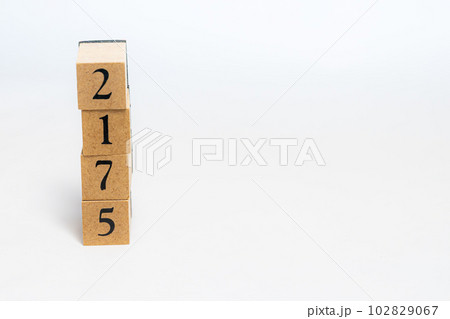 木のブロック　数字　4桁　2175 102829067