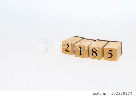 木ブロック 数字 4桁 2185 木ブロック 数字 4桁 2185 102829174