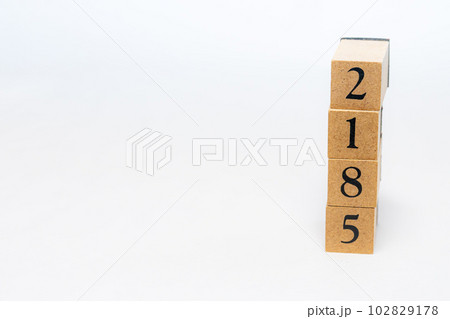 木ブロック　数字　4桁　2185 102829178