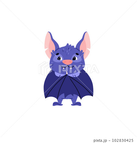 Vector cartoon halloween bat on white background Vector cartoon halloween bat on white background 102830425