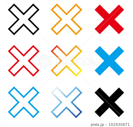 バツ印セット 102830871