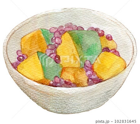 いとこ煮　水彩イラスト　手描きイラスト 102831645