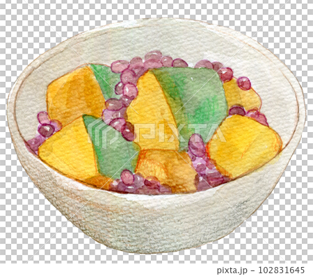 いとこ煮　水彩イラスト　手描きイラスト 102831645