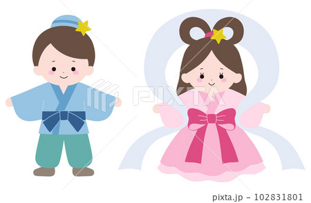 織姫と彦星のイラスト 織姫と彦星のイラスト 102831801