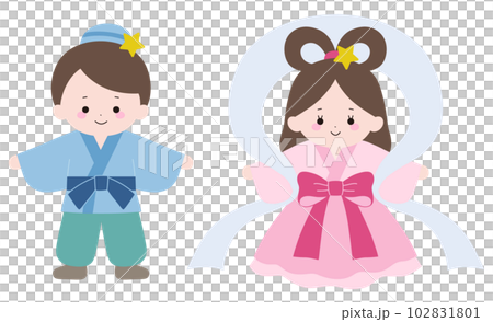 織姫と彦星のイラスト 織姫と彦星のイラスト 102831801