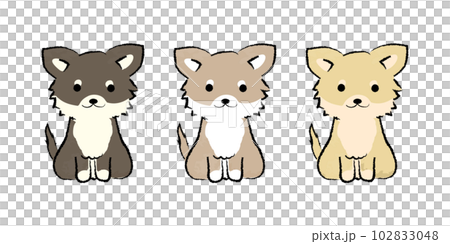 手寫風格的簡單可愛吉娃娃的插圖 102833048