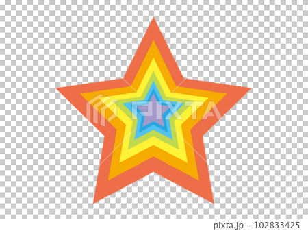 illustration of a rainbow star illustration of a rainbow star 102833425